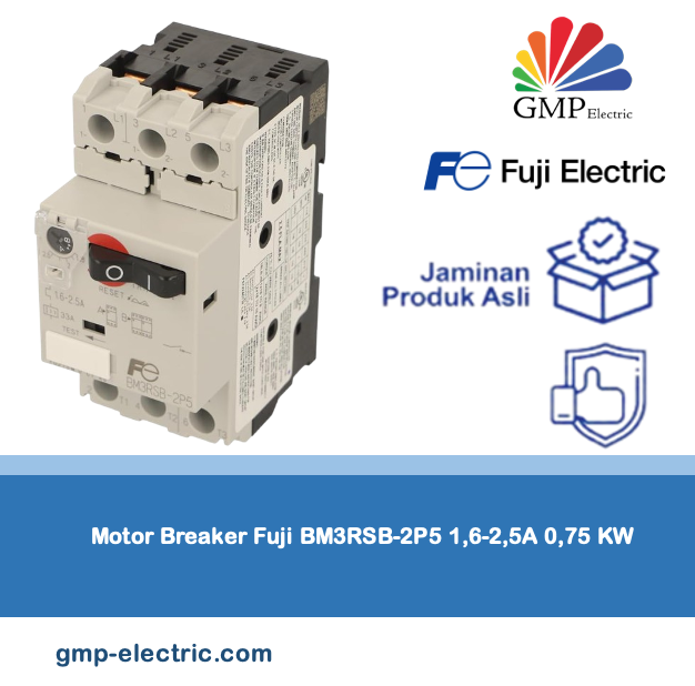 Motor Breaker Fuji BM3RSB-2P5 1,6-2,5A 0,75 KW