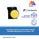 Push Button Switch Fuji AR 22 EOR-10Y Round (extended), Momentary 22 mm Yellow 1 NO