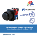 Push Button Switch Fuji AR 22 EOR-10B Round (extended), Momentary 22 mm Black 1 NO