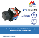 Push Button Switch Fuji AR 22 FOR-11B Round, Momentary 22 mm Black 1NO 1NC