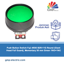 Push Button Switch Fuji AR30 B2R-11G Round (Giant Head Full Guard), Momentary 30 mm Green 1NO+1NC