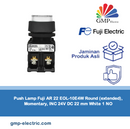 Push Lamp Fuji AR 22 EOL-10E4W Round (extended), Momentary, INC 24V DC 22 mm White 1 NO