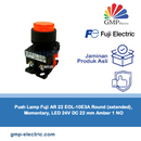 Push Lamp Fuji AR 22 EOL-10E3A Round (extended), Momentary, LED 24V DC 22 mm Amber 1 NO