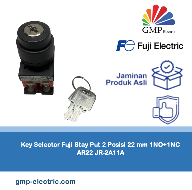 Selector Switch Fuji AR 22 PR-211B Stay Put 2 Posisi 22 mm 1NO+1NC