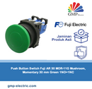Push Button Switch Fuji AR 30 MOR-11G Mushroom, Momentary 30 mm Green 1NO+1NC