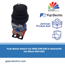 Push Button Switch Fuji AR30 S2R-22B w/ Selector30 mm Black 2NO+2NC