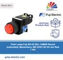Push Lamp Fuji AR 22 EOL-10M4R Round (extended), Momentary, INC 220V AC 22 mm Red 1 NO