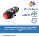 Push Button Lamp Fuji AR30 EOL-01H4R Round (extended), Momentary, INC 110VAC 30 mm Red 1 NC