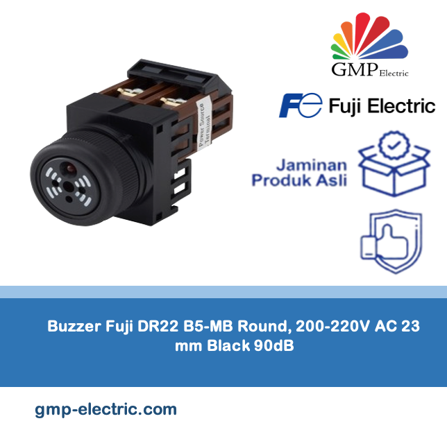 Buzzer Fuji DR22 B5-MB Round, 200-220V AC 23 mm Black 90dB