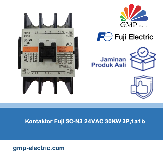 Kontaktor Fuji SC-N3 24VAC 30KW 3P,1a1b