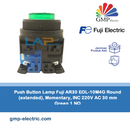 Push Button Lamp Fuji AR30 EOL-10M4G Round (extended), Momentary, INC 220V AC 30 mm Green 1 NO