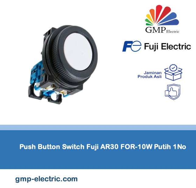 Push Button Switch Fuji AR30 FOR-10W Putih 1No