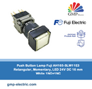 Push Button Lamp Fuji AH165-SLW11E3 Retangular, Momentary, LED 24V DC 16 mm White 1NO+1NC