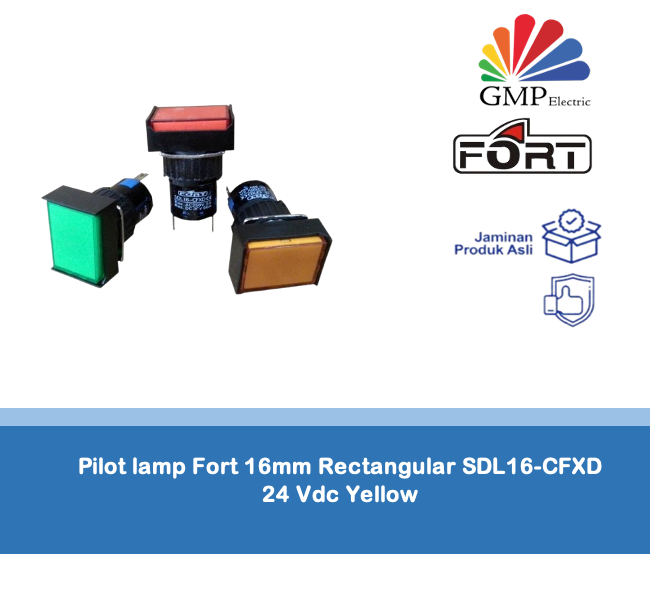 Pilot lamp Fort 16mm Rectangular SDL16-CFXD 24 Vdc Yellow