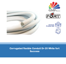 Corrugated flexible Conduit Dr-20 White fort