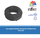 Corrugated flexible Conduit Dr-25 Black fort
