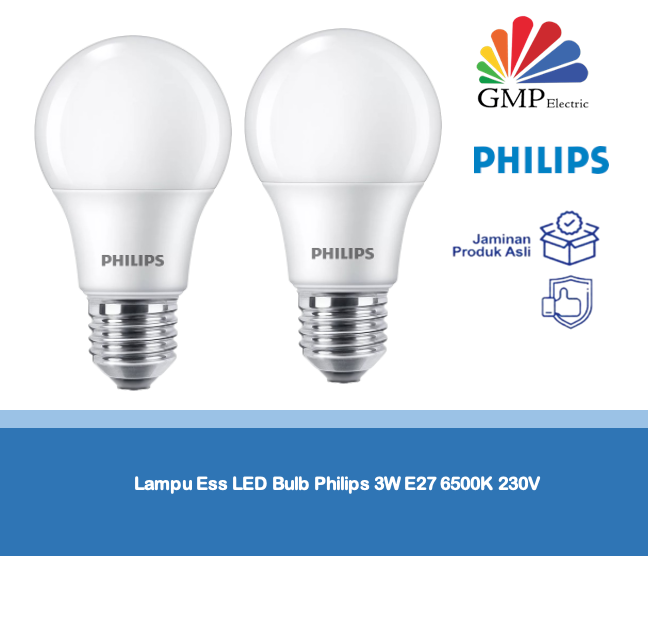 Lampu Ess LED Bulb Philips 3W E27 6500K 230V