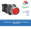 Push Button Lamp Schneider XB2BW34B1C 22 mm Metal IP65 24VDC Red 1NO
