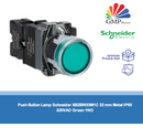 Push Button Lamp Schneider XB2BW33M1C 22 mm Metal IP65 220VAC Green 1NO