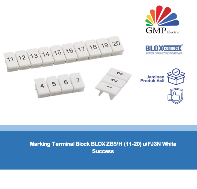 Marking Terminal Block BLOX ZB5/H (11-20) u/FJ3N White