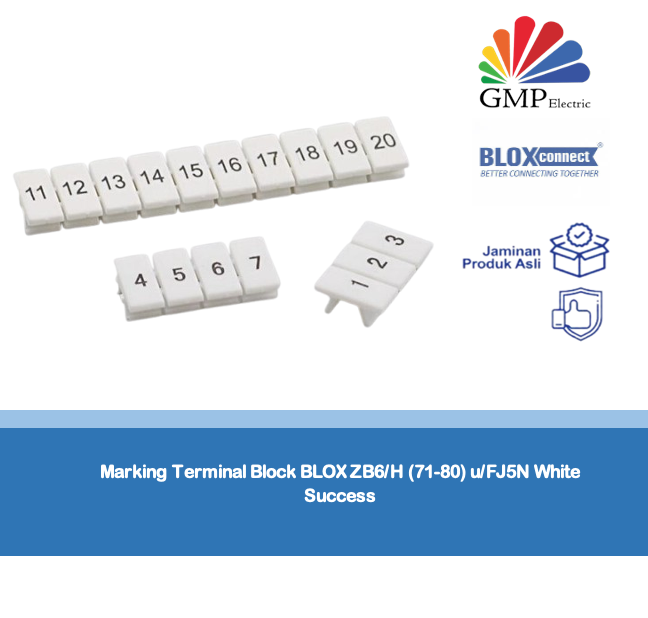 Marking Terminal Block BLOX ZB6/H (71-80) u/FJ5N White