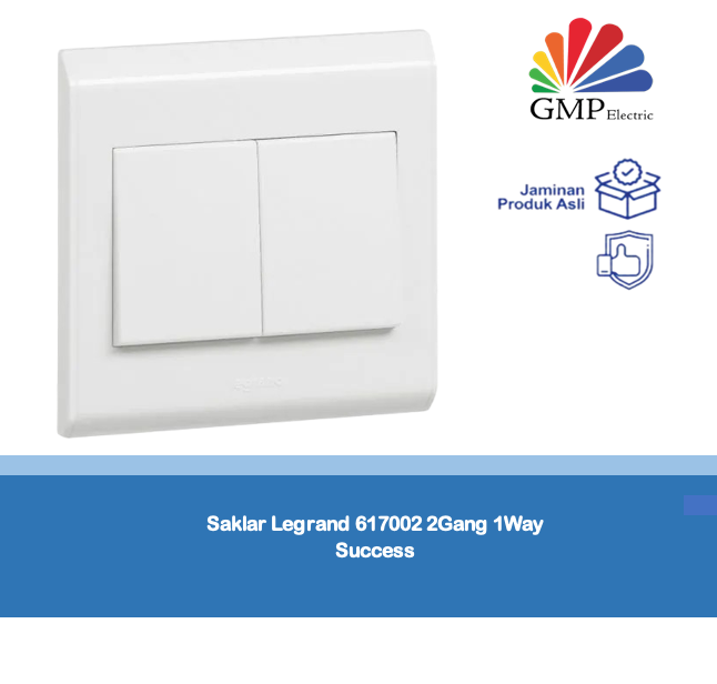 Saklar Legrand 617002 2Gang 1Way
