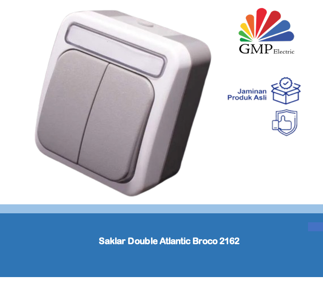 Saklar Double Atlantic Broco 2162
