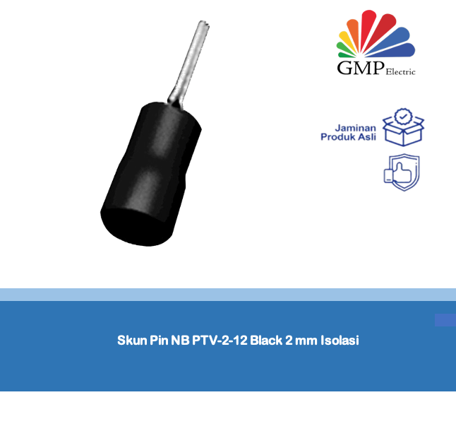 Skun Pin NB PTV-2-12 Black 2 mm Isolasi