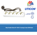 Stop Kontak Uticon ST-158 C 5 Lubang Cream OB+Kabel