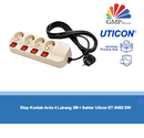 Stop Kontak Arde  4 Lubang 3M + Saklar Uticon ST-8482 SW