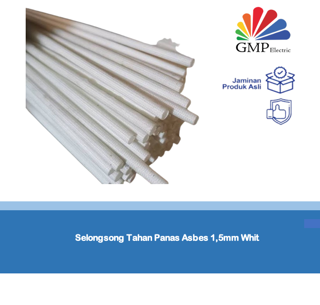 Selongsong Tahan Panas Asbes 1,5mm White
