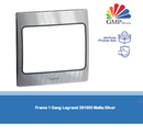 Frame 1 Gang Legrand 281905 Mallia Silver