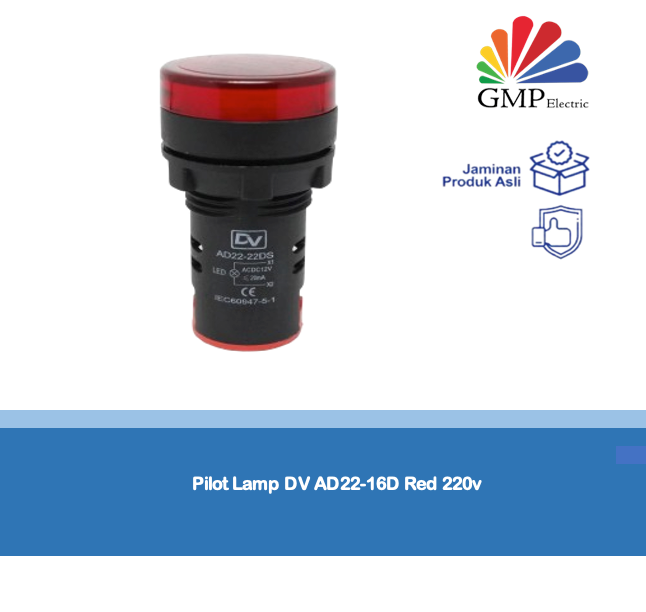 Pilot Lamp DV AD22-16D Red 220v