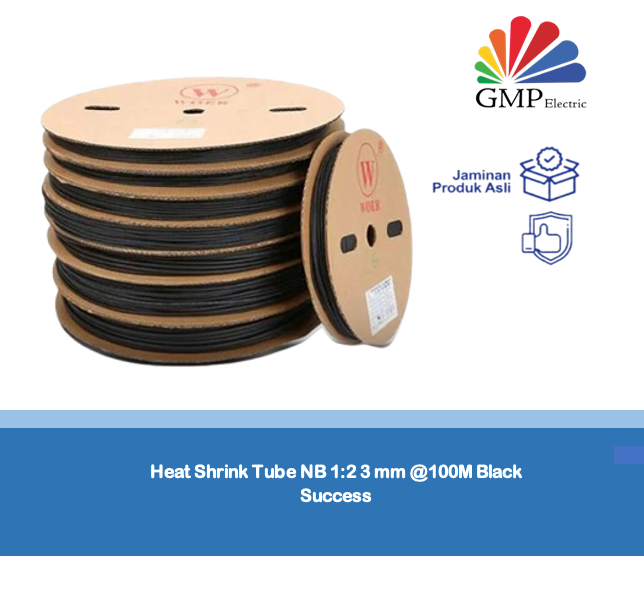 Heat Shrink Tube NB 1:2 3 mm @100M Black