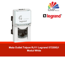 Mata Outlet Telpon RJ11 Legrand 572300)1 Modul White