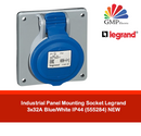 Industrial Panel Mounting  Socket Legrand 3x32A Blue/White IP44 (555284) NEW
