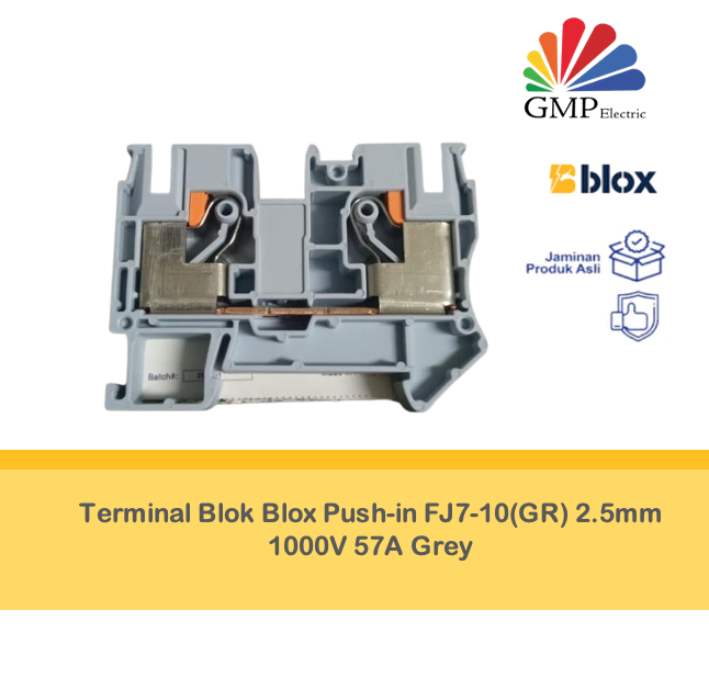 Terminal Blok Blox Push-in FJ7-10(GR) 2.5mm 1000V 57A Grey