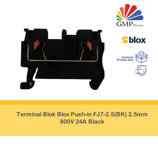 Terminal Blok Blox Push-in FJ7-2.5(BK) 2.5mm 800V 24A Black