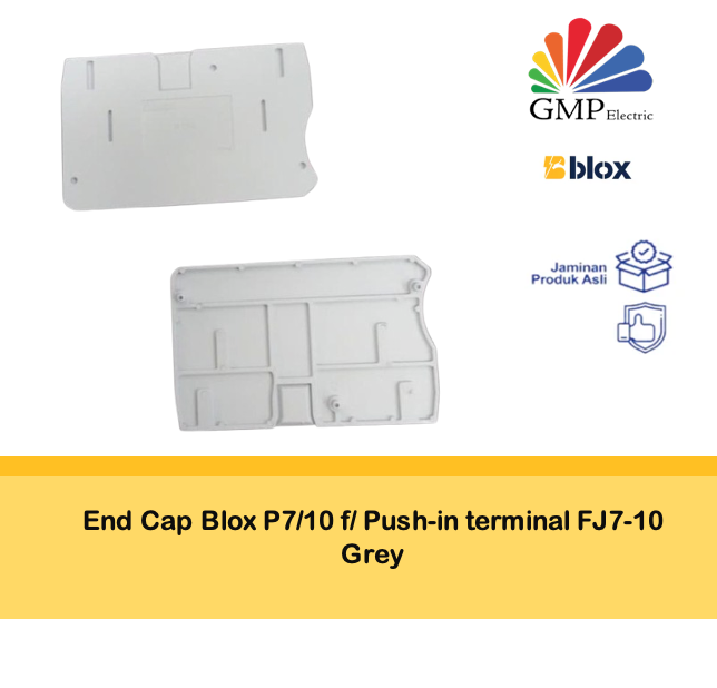 End Cap Blox P7/10 f/ Push-in terminal FJ7-10 Grey