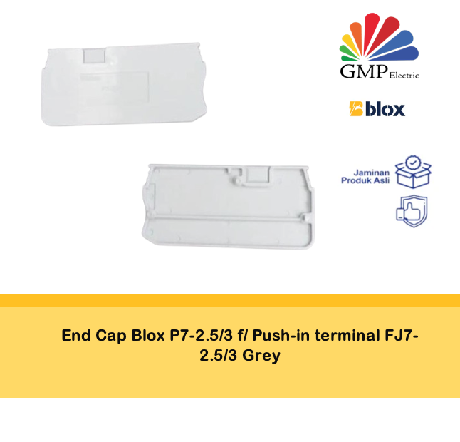 End Cap Blox P7-2.5/3 f/ Push-in terminal FJ7-2.5/3 Grey
