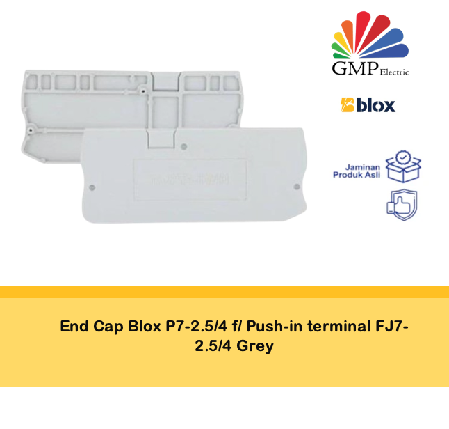 End Cap Blox P7-2.5/4 f/ Push-in terminal FJ7-2.5/4 Grey