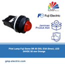 Pilot Lamp Fuji Dome DR 30 DOL E3A Direct, LED 24VDC 30 mm Orange