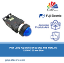 Pilot Lamp Fuji Dome DR 30 DOL M4S Trafo, Inc 220VAC 30 mm Blue