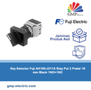 Key Selector Fuji AH165-J211A Stay Put 2 Posisi 16 mm Black 1NO+1NC