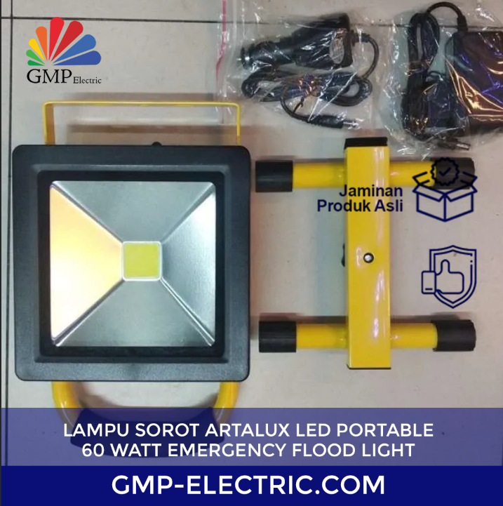 Lampu Sorot Artalux LED Portable 60 Watt Emergency Flood Ligh