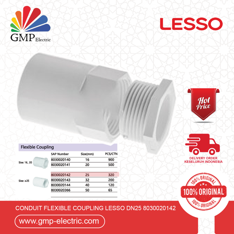 Conduit Flexible Coupling Lesso dn25 8030020142