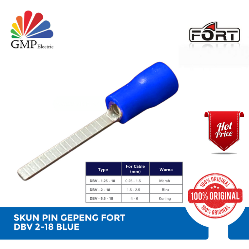 Skun Pin Gepeng Fort DBV 2-18 Blue