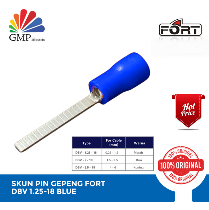 Skun Pin Gepeng Fort DBV 1.25-18 Blue