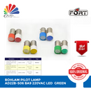 Bohlam Pilot Lamp AD22B-S06 BA9 220VAC LED  Green