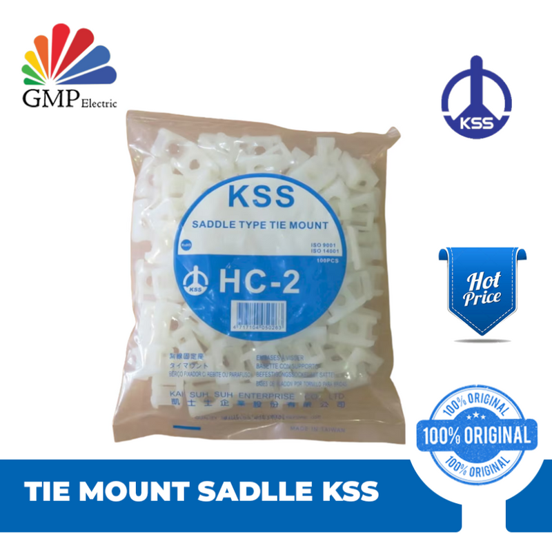 Tie Mount Sadlle KSS HC-2 9.8x23x16x9x3.7 mm White